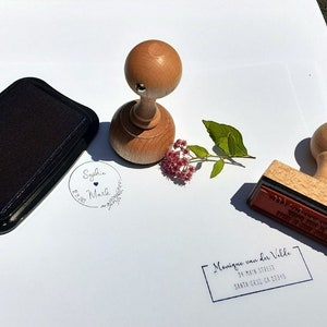 Your design - Image Rubber Stamp - Custom Made- Wood Handle Mounted