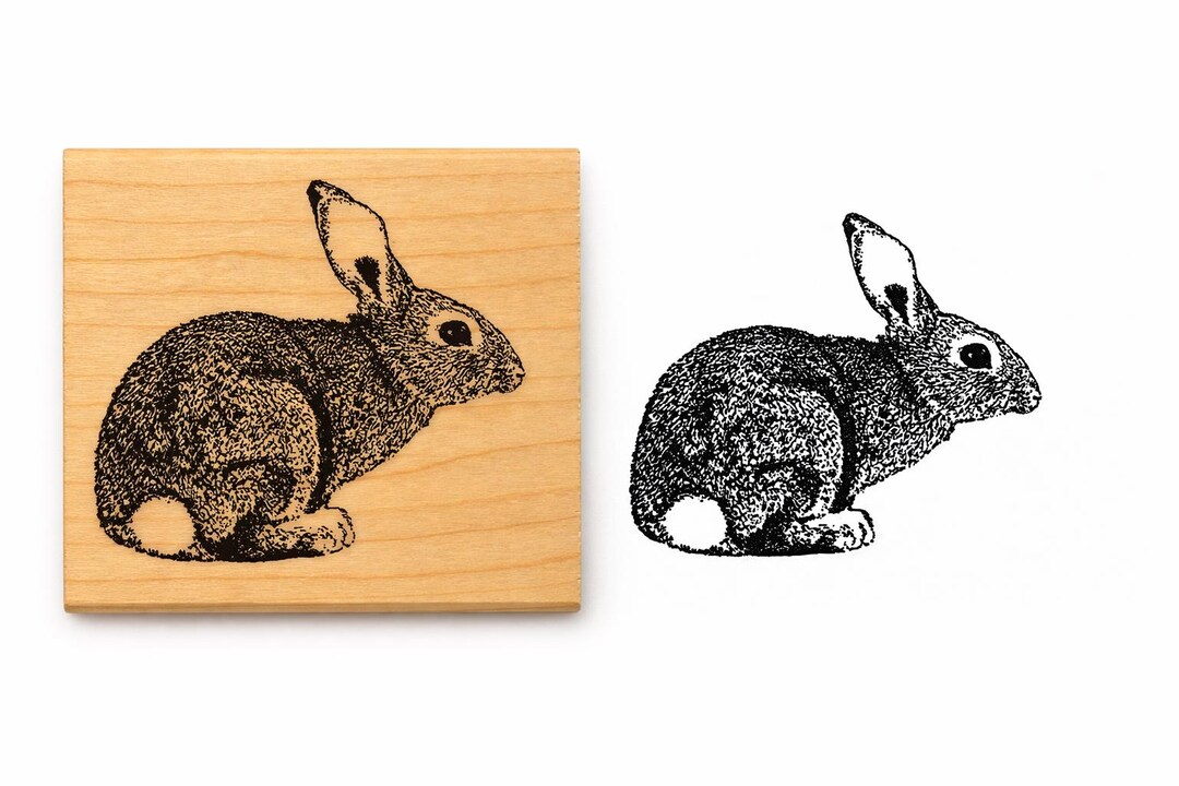 P58 Rabbit, Bunny Rubber Stamp - Etsy