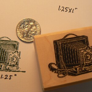 Mini photo camera rubber stamp P32