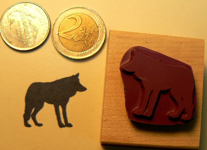 P75 Wolf Rubber Stamp Etsy