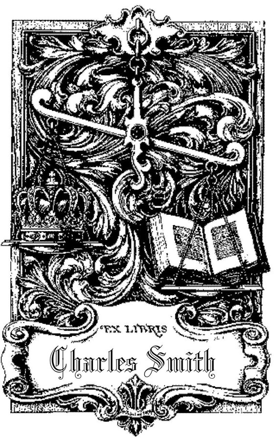 Ex Libris Scale of Justice Rubber Stamp WM Etsy