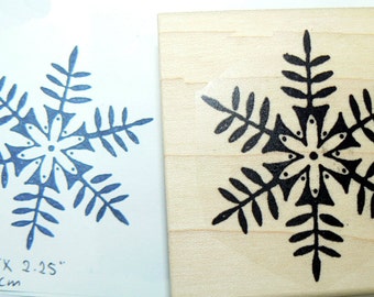 Snowflake rubber stamp