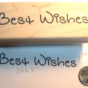 P36 Best Wishes, Sentiment Text - Stempel 70 x 100 mm WM