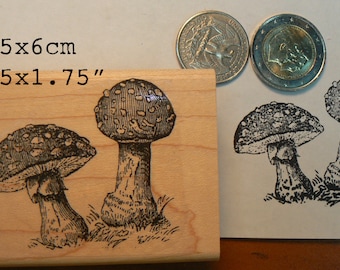 P59 Mushrooms rubber stamp