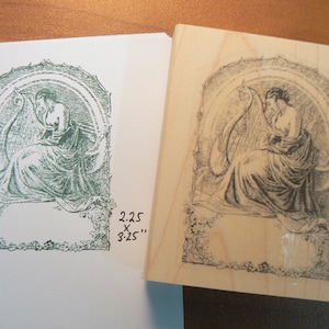 Tampon en caoutchouc irlandais Ex Libris Monté sur bois. P9