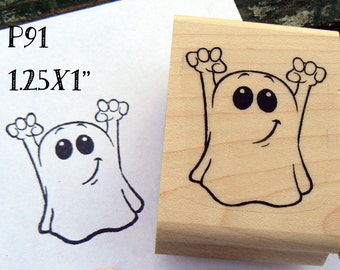 Small ghost rubber stamp