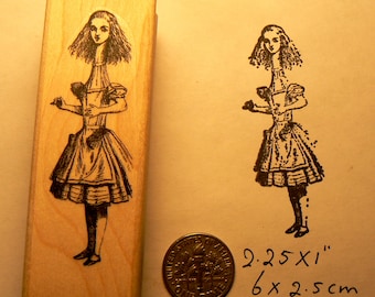 Alice in Wonderland tall rubber stamp WM P50