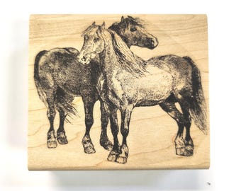 Horses rubber stamp  P12
