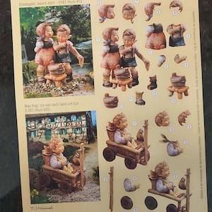 M.J.Hummel vintage vel kinderpapier - 3D-kunst knippen - wenskaarten maken