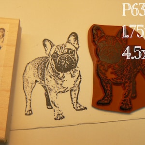 Carimbo de borracha de buldogue francês P63