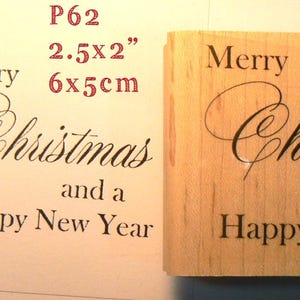 Merry Christmas rubber stamp P62