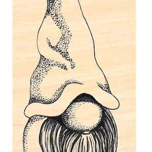 P124 Larger Gnome- Tomte- Svensk rubber stamp