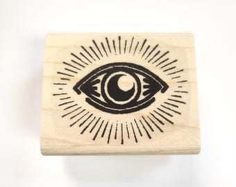 P124 Eye Rubber Stamp