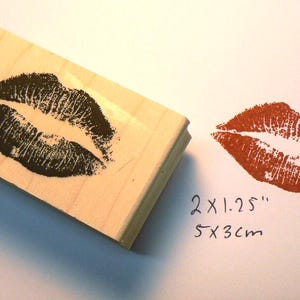 キス ラバー スタンプ 1.8 x 1.1 インチ P6 - クリアな未マウントタイプもご用意しています。