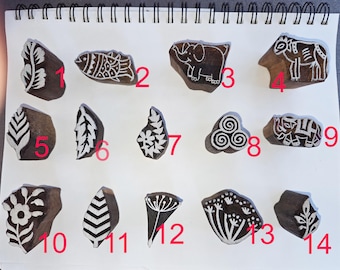 Indian Rosewood carved stamps - Pick a style! They arrived!