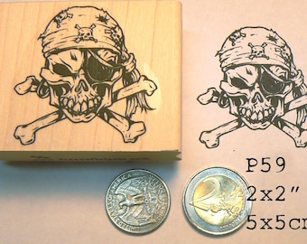 P59 Pirate rubber stamp