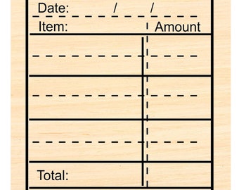 P121 Sello de goma de recibo comercial