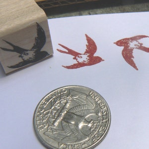 P24 Schwalbe Vogel Stempel Miniatur WM