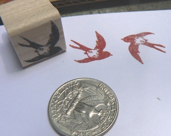 P24 Swallow rubber stamp Miniature WM