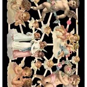 Troqueles de papel de ángeles: hermoso papel alemán troquelado en relieve 7387