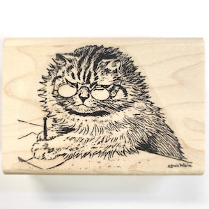 Write A Letter Cat Wooden Stamp Write A Letter Cat Wooden Stamp