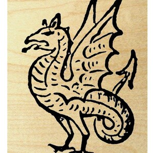 Könnte beinhalten: Schwarz-weiß-Zeichnung eines geflügelten Drachen mit einem eingerollten Schwanz. Der Drache steht auf zwei Beinen und hat einen langen Hals und Kopf. Die Flügel sind ausgebreitet und der Schwanz ist um den Körper des Drachen gerollt.