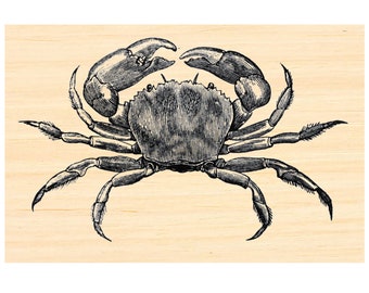 P135 Large Crab Rubber Stamp