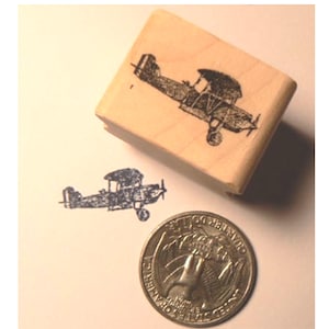 Airplane rubber stamp miniature P24
