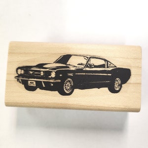 Mustang classic car rubber stamp WM P10