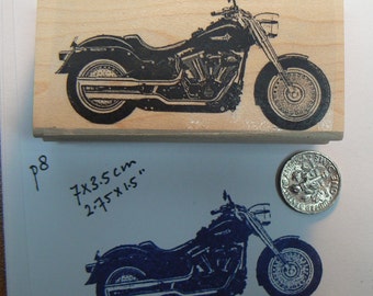 Harley line art rubber stamp  P8