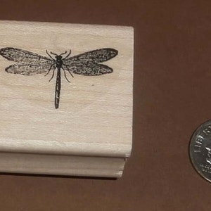 P11 Dragonfly Mini Rubber Stamp 1 inch x0.5 inches WM