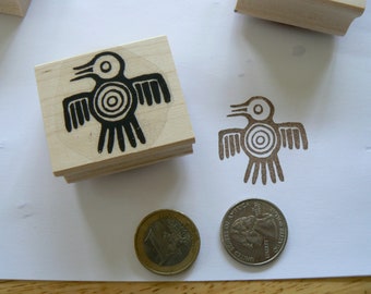 Q19 bird rubber stamp, southwestern style