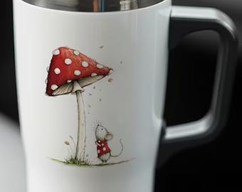 12 adorable mice with red elements stickers