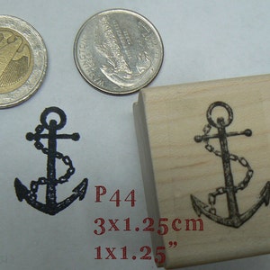 P44 small anchor rubber stamp