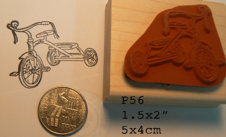 P56 tricycle rubber stamp image 2