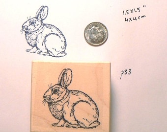 Bunny rubber stamp  P33