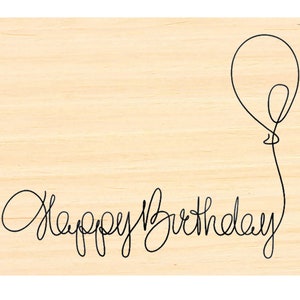 P137 Happy Birthday mit Luftballon Stempel