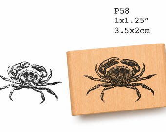 P58 crab rubber stamp
