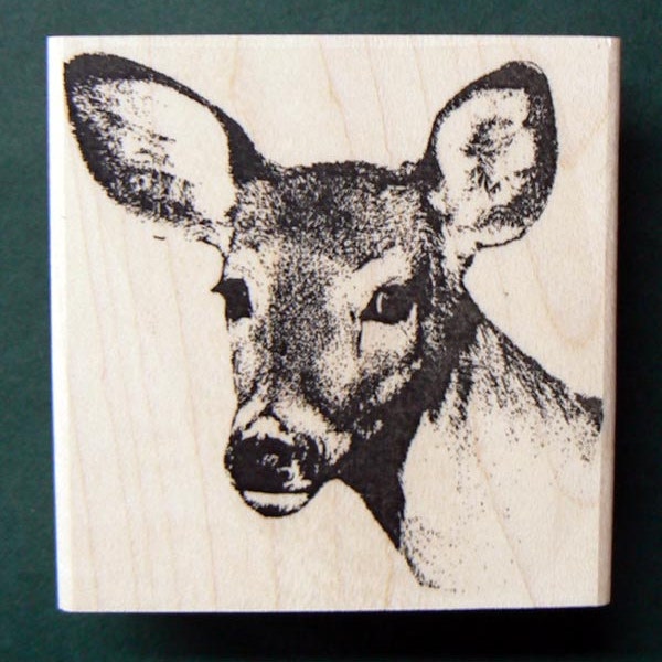 Young deer rubber stamp WM P9