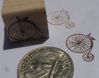 P24 Miniature Vintage bicycle rubber stamp WM