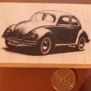 P11  Bug classic car rubber stamp