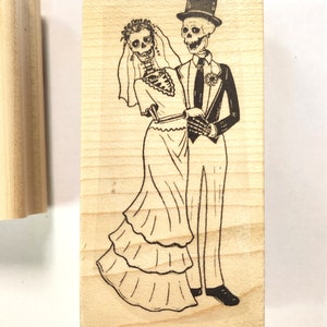 Q16 Skelett Braut und Bräutigam Stempel für Hochzeiten