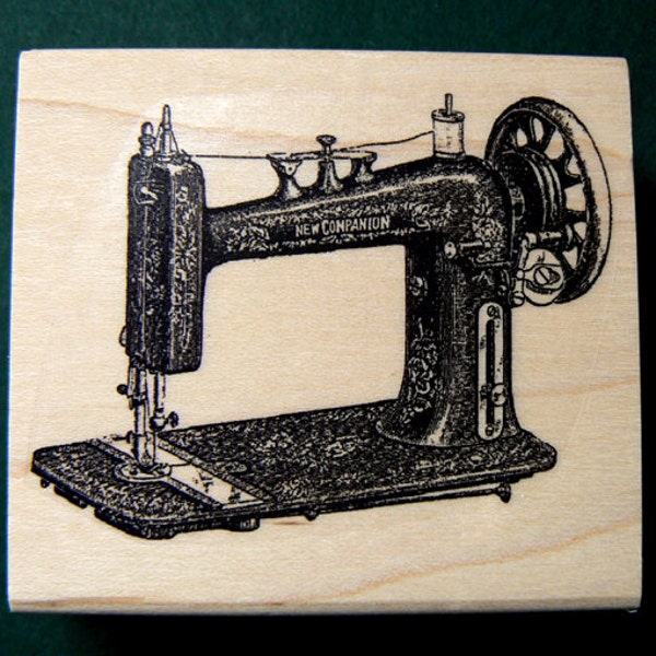 Vintage sewing machine rubber stamp WM  P11