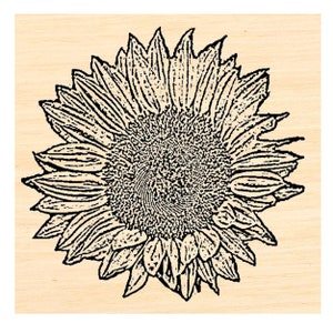 P123 Beau tampon en caoutchouc tournesol