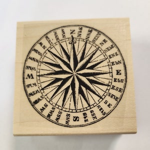 P28 Compass rubber stamp WM