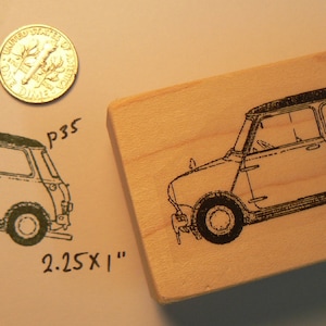 P35 Mini cooper car rubber stamp