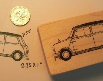 P35 Mini cooper car rubber stamp