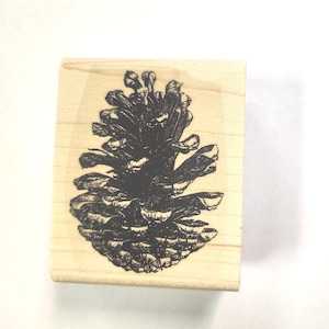 Pinecone rubber stamp WM P49C