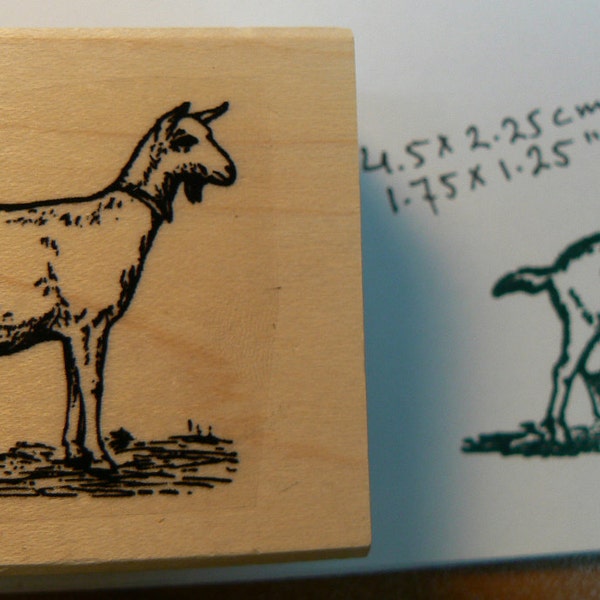 Goat rubber stamp 1.5x1" P46