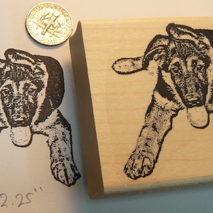 German shepherd dog rubber stamp P11